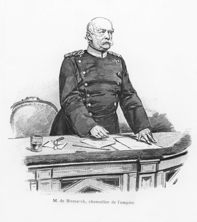 Otto von Bismarck, Chancellor of the Empire at the Tribune of the Reichstag, 1889 by French School